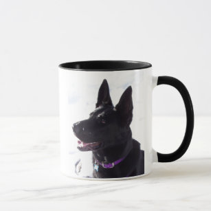 Schwarze Schäferhund-Tasse Tasse
