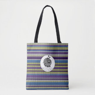 Schwarze Schafgarne & Strick Tasche drucken