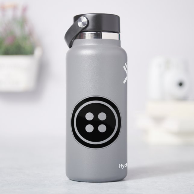 Schwarze Schaltfläche Aufkleber (HydroFlask)