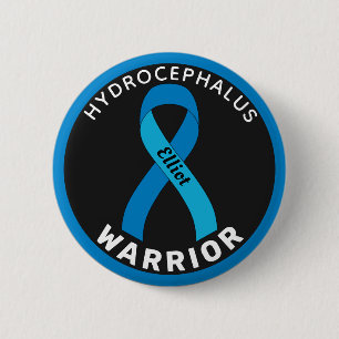 Schwarze Schaltfläche für den Hydrocephalus-Warrio Button