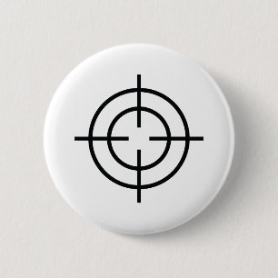 schwarze Scharfschützequerlinienikone Button