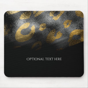 Schwarze Schatten & Leoparden-Druck Exotischer Chi Mousepad