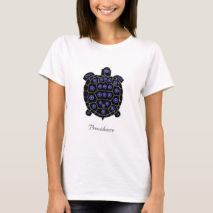 Schwarze Schildkröte verziert mit Sternsaphiren T-Shirt