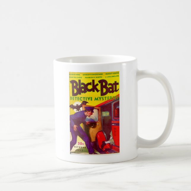Schwarze Schläger-Detektiv Myteries Tasse (Rechts)