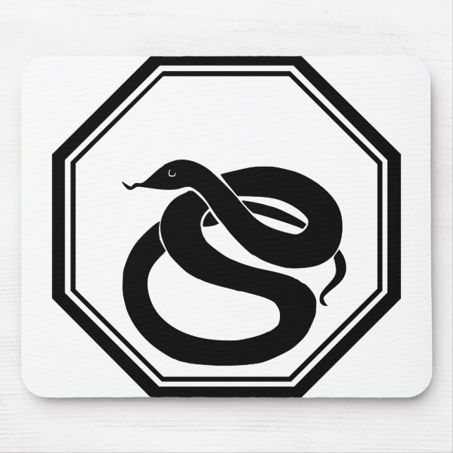 Schwarze Schlange Mousepad (Vorne)