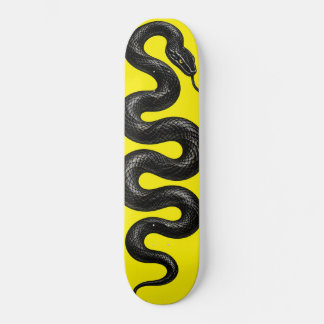 Schwarze Schlange Neon Gelbe Skateboard Design Rep