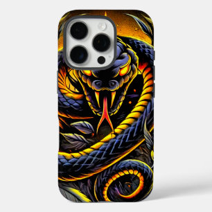 Schwarze Schlangen-Kunst-Handyhülle iPhone 16 Pro Hülle