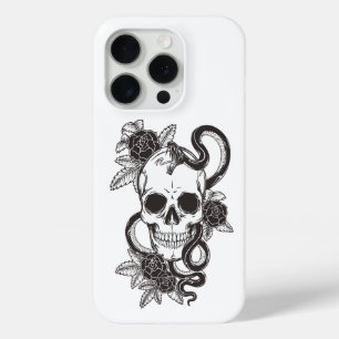 Schwarze Schlangen Tattoo Style Print Shootproof Case-Mate iPhone Hülle