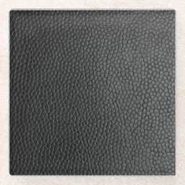 Schwarze Schlangenhaut Glasuntersetzer