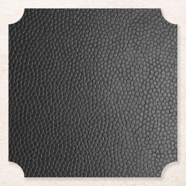 Schwarze Schlangenhaut Untersetzer (Vorderseite)