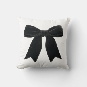 Schwarze Schleife aus Samt Elegant Stylisch Kissen