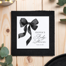 Schwarze Schleife Baby Shower