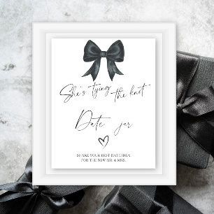 schwarze Schleife Brautparty Date Night Ideen Poster