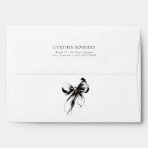 Schwarze Schleife Romantisch Elegant Chic Rücksend