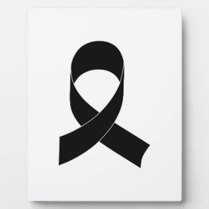 Schwarze Schleife Zeichnend Fotoplatte