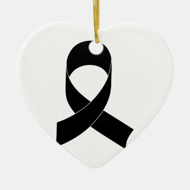 Schwarze Schleife Zeichnend Keramikornament (Vorne)