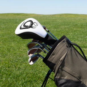 Schwarze schlicht-Bauchschlange Golf Headcover