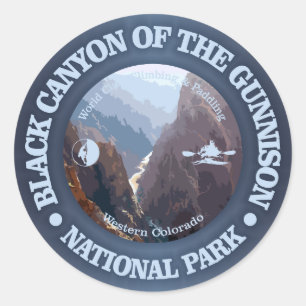 Schwarze Schlucht des Gunnison NP (c) Runder Aufkleber