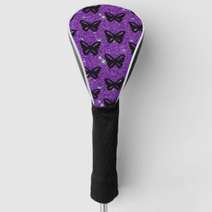 Schwarze Schmetterlinge Lila Glitter Fliege Insekt Golf Headcover
