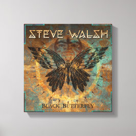 Schwarze Schmetterlingsarbeit auf Leinwand