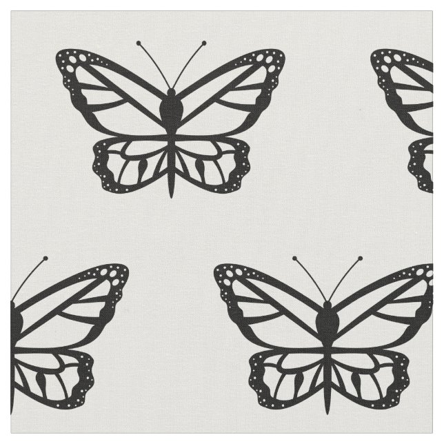 Schwarze Schmetterlingsform Illustration Stoff (Nahaufnahme)