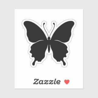 Schwarze Schmetterlingsticker Aufkleber