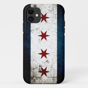Schwarze Schmutz-Chicago-Flagge Case-Mate iPhone Hülle