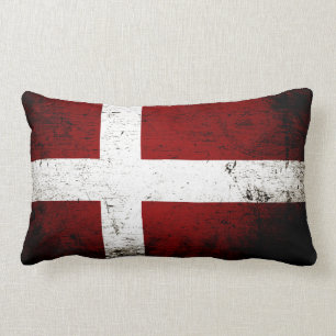 Schwarze Schmutz-Dänemark-Flagge Lendenkissen