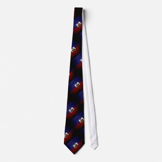 Schwarze Schmutz-Haiti-Flagge Krawatte (Vorderseite)