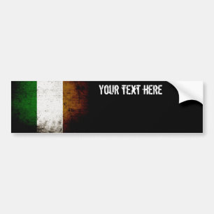 Schwarze Schmutz-Irland-Flagge Autoaufkleber