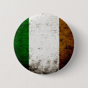Schwarze Schmutz-Irland-Flagge Button