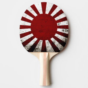 Schwarze Schmutz-Japan-aufgehende Sonne-Flagge Tischtennis Schläger