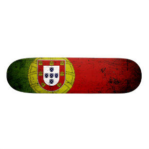 Schwarze Schmutz-Portugal-Flagge Skateboard