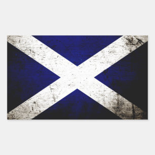 Schwarze Schmutz-Schottland-Flagge Rechteckiger Aufkleber