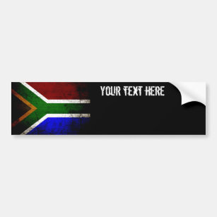 Schwarze Schmutz-Südafrika-Flagge Autoaufkleber
