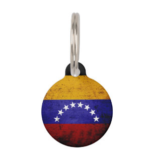 Schwarze Schmutz-Venezuela-Flagge Tiernamensmarke