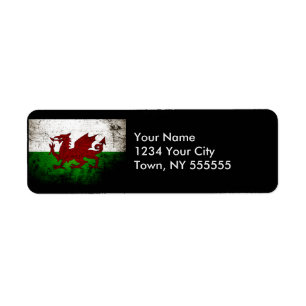 Schwarze Schmutz-Wales-Flagge
