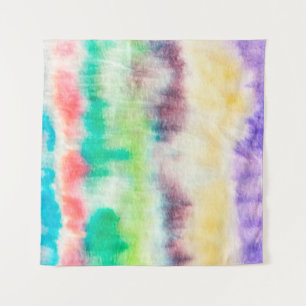 Schwarze Schmutzkunstmalerei. Shibori Muster. Rosa Wandteppich