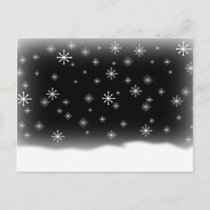 SCHWARZE SCHNEE POSTKARTE