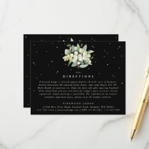 Schwarze Schneebeeren- + Eukalyptusbouquet Anleitu Begleitkarte