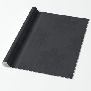 Schwarze Schneeflocke-schickes modisches Geschenkpapier