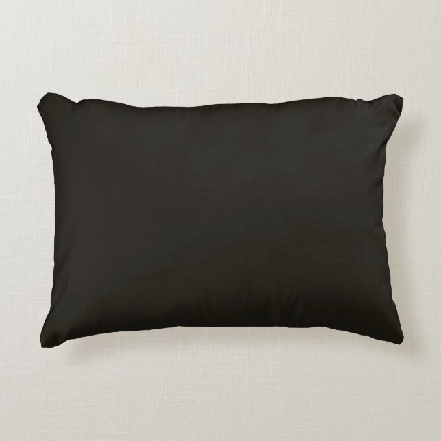 Schwarze Schokolade (Vollfarbe) Dekokissen (Vorderseite)