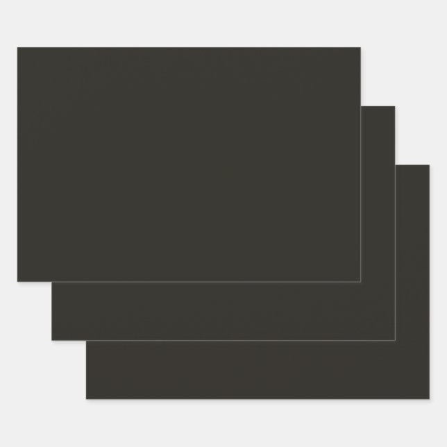 Schwarze Schokolade (Vollfarbe) Geschenkpapier Set (Set)