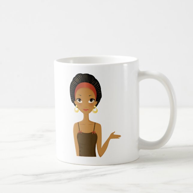 Schwarze Schönheit Kaffeetasse (Rechts)