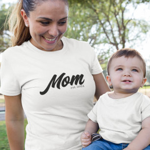 Schwarze Schrift etablierte Mama T-Shirt