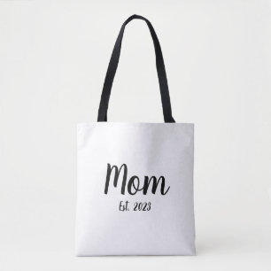 Schwarze Schrift etablierte Mama Tasche