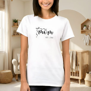 Schwarze Schrift Etablierte Mutter Bogen Niedlich T-Shirt