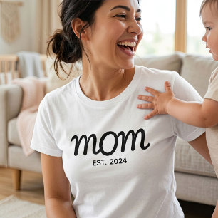 Schwarze Schrift etablierte Mutter T-Shirt
