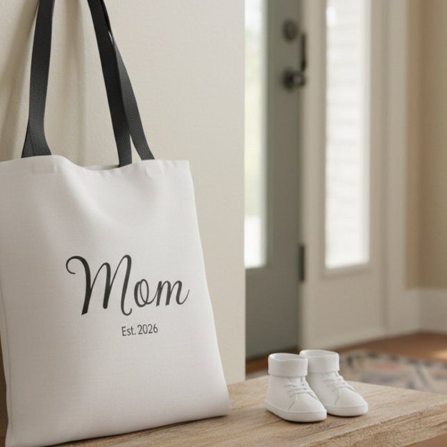 Schwarze Schrift etablierte Mutter Tasche (Von Creator hochgeladen)