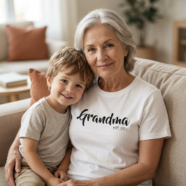 Schwarze Schrift etablierte Oma T-Shirt